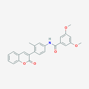 molecular formula C25H21NO5 B327226 3,5-dimethoxy-N-[3-methyl-4-(2-oxo-2H-chromen-3-yl)phenyl]benzamide 