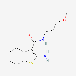 molecular formula C13H20N2O2S B3272263 2-amino-N-(3-methoxypropyl)-4,5,6,7-tetrahydro-1-benzothiophene-3-carboxamide CAS No. 565171-08-6