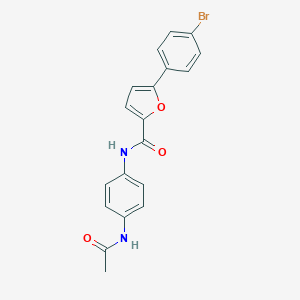 molecular formula C19H15BrN2O3 B327227 N-[4-(acetylamino)phenyl]-5-(4-bromophenyl)-2-furamide 