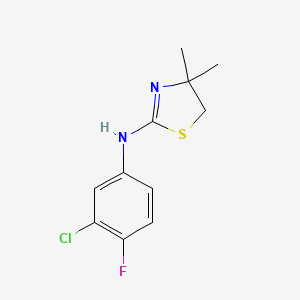 molecular formula C11H12ClFN2S B3272292 N-(3-chloro-4-fluorophenyl)-4,4-dimethyl-4,5-dihydro-1,3-thiazol-2-amine CAS No. 565196-27-2