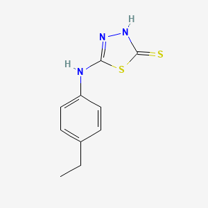 molecular formula C10H11N3S2 B3272299 5-[(4-Ethylphenyl)amino]-1,3,4-thiadiazole-2-thiol CAS No. 565198-66-5