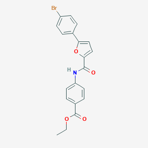 molecular formula C20H16BrNO4 B327230 Ethyl 4-{[5-(4-bromophenyl)-2-furoyl]amino}benzoate 