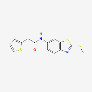 N-(2-(methylthio)benzo[d]thiazol-6-yl)-2-(thiophen-2-yl)acetamide