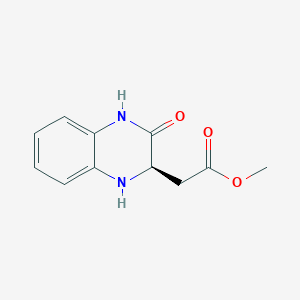 molecular formula C11H12N2O3 B3272361 (R)-Methyl 2-(3-oxo-1,2,3,4-tetrahydroquinoxalin-2-yl)acetate CAS No. 565460-55-1