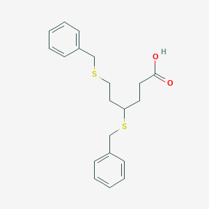 molecular formula C20H24O2S2 B3272386 4,6-Bis(benzylthio)hexanoic acid CAS No. 5659-80-3