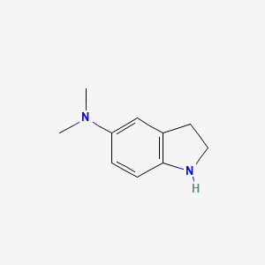 molecular formula C10H14N2 B3272399 N,N-dimethyl-2,3-dihydro-1H-indol-5-amine CAS No. 56632-38-3