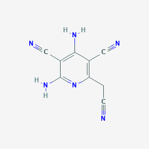 molecular formula C9H6N6 B327243 2,4-Diamino-6-(cyanomethyl)-3,5-pyridinedicarbonitrile CAS No. 24571-64-0