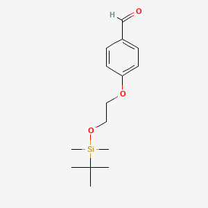 molecular formula C15H24O3Si B3272467 4-(2-(Tert-butyldimethylsilyloxy)ethoxy)benzaldehyde CAS No. 566949-37-9