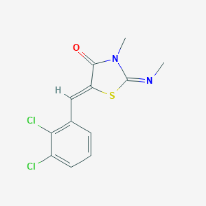molecular formula C12H10Cl2N2OS B327251 5-(2,3-Dichlorobenzylidene)-3-methyl-2-(methylimino)-1,3-thiazolidin-4-one 