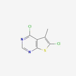 molecular formula C7H4Cl2N2S B3272532 4,6-Dichloro-5-methylthieno[2,3-d]pyrimidine CAS No. 56844-14-5