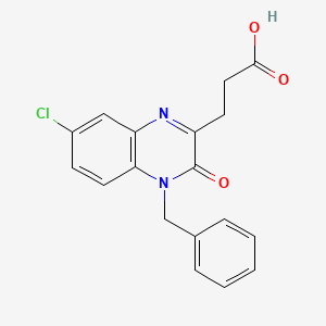 3-(4-Benzyl-7-chloro-3-oxo-3,4-dihydroquinoxalin-2-yl)propanoic acid