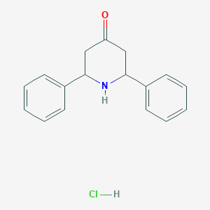 molecular formula C17H18ClNO B3272590 2,6-二苯基哌啶-4-酮盐酸盐 CAS No. 56965-71-0