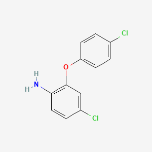 molecular formula C12H9Cl2NO B3272593 4-Chloro-2-(4-chlorophenoxy)aniline CAS No. 56966-49-5