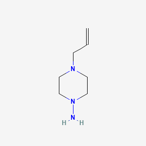 molecular formula C7H15N3 B3272604 4-Allylpiperazin-1-amine CAS No. 57013-86-2