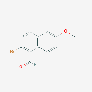 molecular formula C12H9BrO2 B3272611 2-Bromo-6-methoxy-1-naphthaldehyde CAS No. 570390-58-8