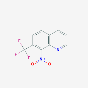 molecular formula C10H5F3N2O2 B3272667 8-Nitro-7-(trifluoromethyl)quinoline CAS No. 571-82-4