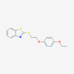 molecular formula C17H17NO2S2 B327269 2-[2-(4-Ethoxy-phenoxy)-ethylsulfanyl]-benzothiazole 