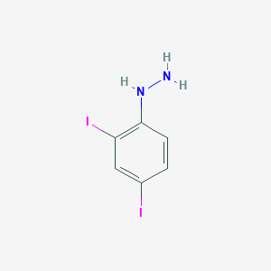 molecular formula C6H6I2N2 B3272735 2,4-Diiodophenylhydrazine CAS No. 57279-79-5