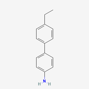 molecular formula C14H15N B3272738 4'-Ethyl-4-biphenylamine CAS No. 5728-70-1