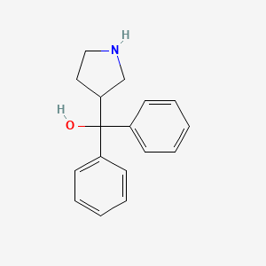 molecular formula C17H19NO B3272758 Diphenyl-pyrrolidin-3-YL-methanol CAS No. 5731-19-1