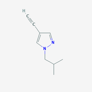 molecular formula C9H12N2 B3272821 4-ethynyl-1-(2-methylpropyl)-1H-pyrazole CAS No. 573982-82-8