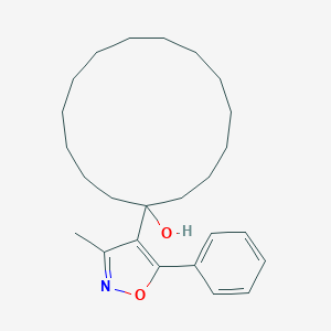 molecular formula C25H37NO2 B327284 1-(3-Methyl-5-phenyl-4-isoxazolyl)cyclopentadecanol 