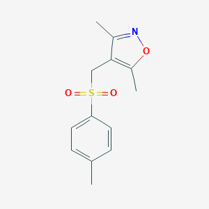 molecular formula C13H15NO3S B327285 3,5-Dimethyl-4-{[(4-methylphenyl)sulfonyl]methyl}isoxazole 