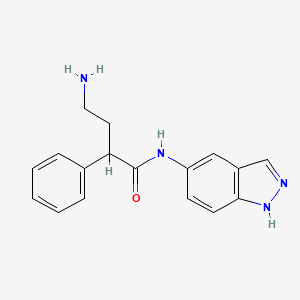 molecular formula C17H18N4O B3272851 4-Amino-N-(1H-indazol-5-yl)-2-phenylbutanamide CAS No. 574726-31-1