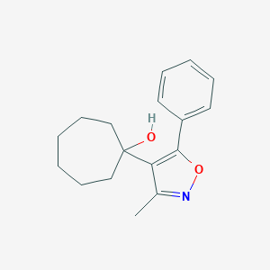 molecular formula C17H21NO2 B327288 1-(3-Methyl-5-phenyl-4-isoxazolyl)cycloheptanol 