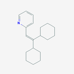 molecular formula C19H27N B3272883 2-(2,2-Dicyclohexylethenyl)pyridine CAS No. 5749-71-3