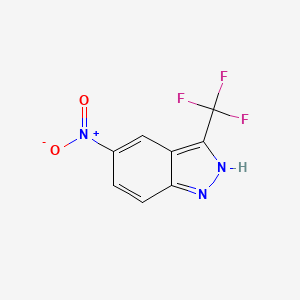 molecular formula C8H4F3N3O2 B3272929 1H-Indazole, 5-nitro-3-(trifluoromethyl)- CAS No. 57631-07-9