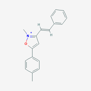molecular formula C19H18NO+ B327294 2-Methyl-5-(4-methylphenyl)-3-(2-phenylvinyl)isoxazol-2-ium 