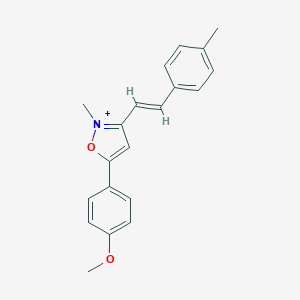 molecular formula C20H20NO2+ B327296 5-(4-Methoxyphenyl)-2-methyl-3-[2-(4-methylphenyl)vinyl]isoxazol-2-ium 