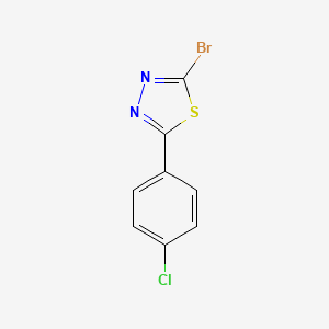 molecular formula C8H4BrClN2S B3272973 2-Bromo-5-(4-chlorophenyl)-1,3,4-thiadiazole CAS No. 57709-58-7
