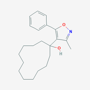 molecular formula C22H31NO2 B327298 1-(3-Methyl-5-phenyl-4-isoxazolyl)cyclododecanol 