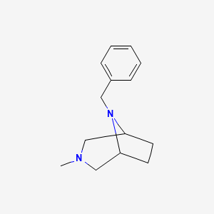 molecular formula C14H20N2 B3272988 8-苄基-3-甲基-3,8-二氮杂双环[3.2.1]辛烷 CAS No. 57727-91-0