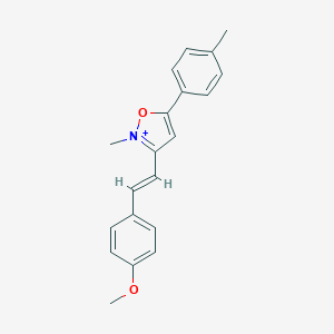 molecular formula C20H20NO2+ B327299 3-[2-(4-Methoxyphenyl)vinyl]-2-methyl-5-(4-methylphenyl)isoxazol-2-ium 