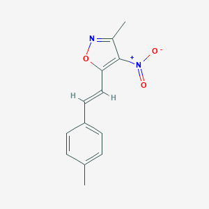 molecular formula C13H12N2O3 B327300 3-Methyl-4-nitro-5-(4-methylstyryl)isoxazole 