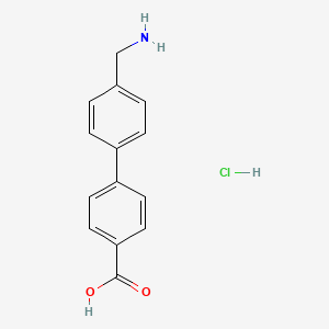 molecular formula C14H14ClNO2 B3273044 4-(4-Carboxyphenyl)benzylamine hydrochloride CAS No. 578026-68-3