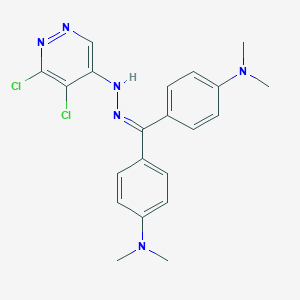 molecular formula C21H22Cl2N6 B327308 Bis[4-(dimethylamino)phenyl]methanone (5,6-dichloro-4-pyridazinyl)hydrazone 