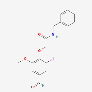 molecular formula C17H16INO4 B3273095 N-benzyl-2-(4-formyl-2-iodo-6-methoxyphenoxy)acetamide CAS No. 579521-68-9
