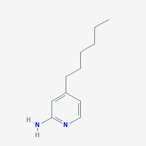 molecular formula C11H18N2 B3273104 4-Hexylpyridin-2-amine CAS No. 57963-10-7