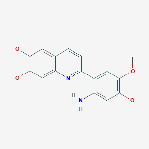 molecular formula C19H20N2O4 B327313 2-(6,7-Dimethoxy-2-quinolinyl)-4,5-dimethoxyphenylamine 
