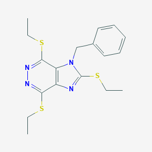 molecular formula C18H22N4S3 B327315 1-benzyl-2,4,7-tris(ethylsulfanyl)-1H-imidazo[4,5-d]pyridazine 