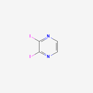 molecular formula C4H2I2N2 B3273171 2,3-二碘吡嗪 CAS No. 58139-07-4