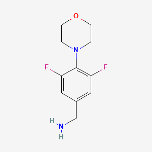 molecular formula C11H14F2N2O B3273204 3,5-Difluoro-4-(4-morpholinyl)benzylamine CAS No. 581813-07-2