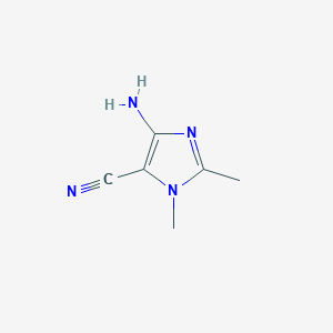 molecular formula C6H8N4 B3273209 4-Amino-1,2-dimethylimidazole-5-carbonitrile CAS No. 58192-81-7