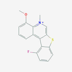 molecular formula C17H13FNOS+ B327322 11-Fluoro-4-methoxy-5-methyl[1]benzothieno[2,3-c]quinolin-5-ium 
