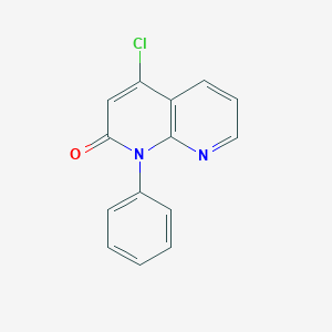 molecular formula C14H9ClN2O B3273231 4-Chloro-1-phenyl-1,8-naphthyridin-2(1H)-one CAS No. 583031-58-7