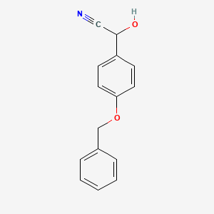 molecular formula C15H13NO2 B3273237 2-Hydroxy-2-[4-(benzyloxy)phenyl]acetonitrile CAS No. 58327-40-5